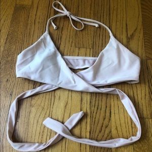 Wrap around swim suit top